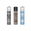 Feuerzeug Clipper METALL, Good Grass, Leaf, blau (Silver...