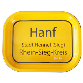 BlackLeaf Rolling Tray, Ortsschild Hanf, 18x13x1cm