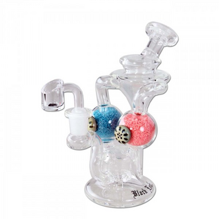 Black Leaf Recycle-Bubbler, GLOW in the Dark, h 17cm,  73/16mm, NS14,5