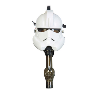 Gas-Maske mit Acrylpfeife Skull, grenverstellbar, Storm Trooper