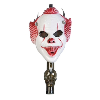 Gas-Maske mit Acrylpfeife Skull, grenverstellbar, Clown (Pennywise)