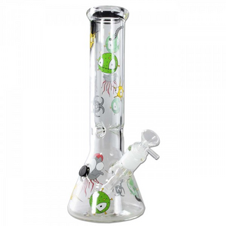 BlackLeaf Beaker Haze Invaders, 30cm, NS18/14, ice
