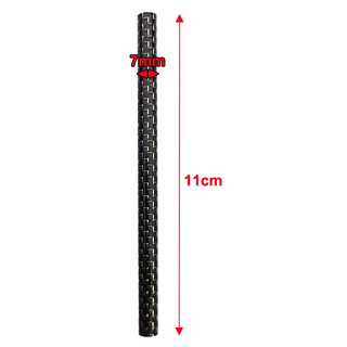 Ziehrhrchen, Carbon, 110mm, dm 7mm, schwarz glnzend