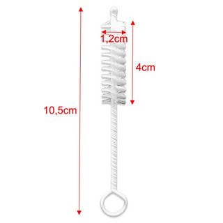 Brste Kunstborste, mini, wei, fr Kpfe, L 10,5cm, Brstenkopf 4,0 x 1,2cm