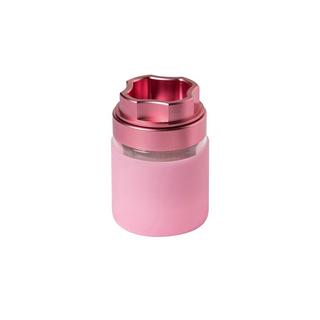 CNC-Grinder+Sieb+Glasbehlter ALU, Magnet, Pink, dm 65mm