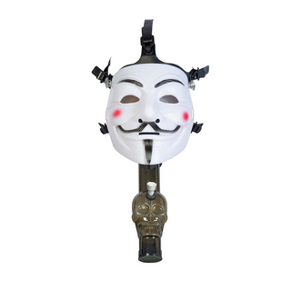 Gas-Maske mit Acrylpfeife Skull, grenverstellbar, Anonyous