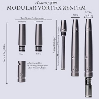 Simrell Spinning-MVS Modular Vortex Stem, XL, 81mm mit Drehmundstck