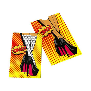 Grinder Card, Heels, OMG, Pin-Up Girl
