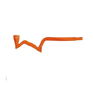Glaspfeife dünn farbig, Snake 2, L ca 16cm, dm ca 9mm