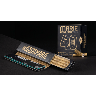 40 JAHRE MARIE - limited Ed. KingSize Slim + 16 Stk. Akf 6mm GOLD, Magnetverschluss