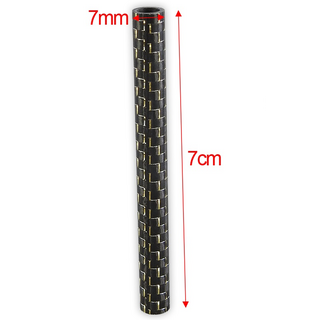 Ziehrhrchen, Carbon, 70mm, dm 7mm, schwarz glnzend