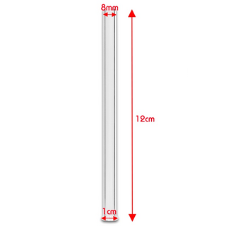Ziehrohr Borosilikat-Glas klar, L 120mm, dm 8/10mm, innen...