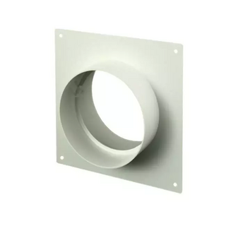 Wandflansch Kunststoff, 125 mm - quadratisch